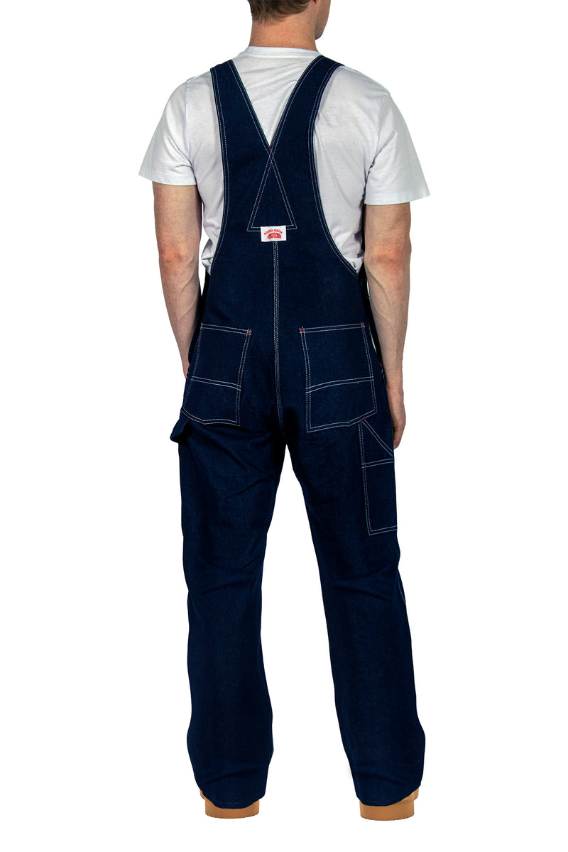round house Mens Blue Denim Bib Overalls (12 oz. denim)