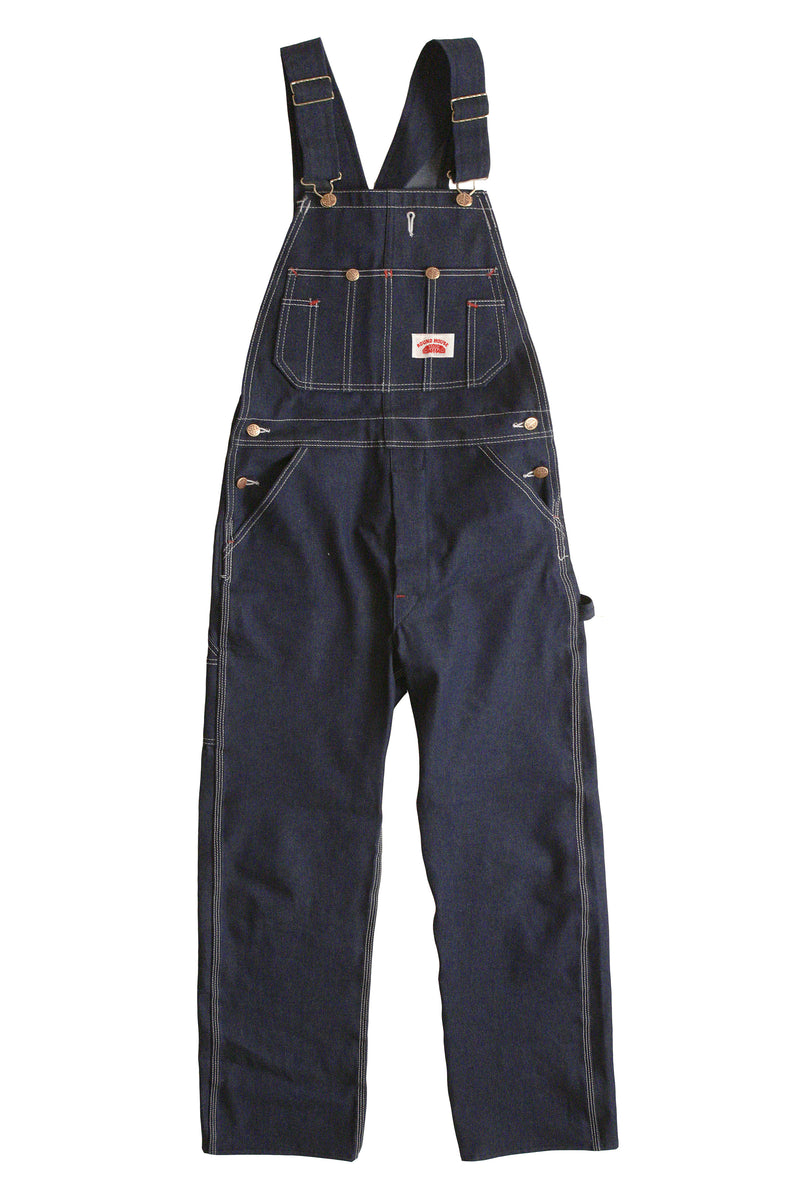 round house Mens Blue Denim Bib Overalls (12 oz. denim)