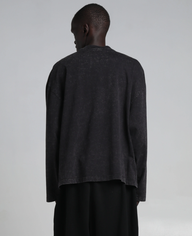 shaka wear 7.5oz Acid Wash Pocket Tee Long Sleeve