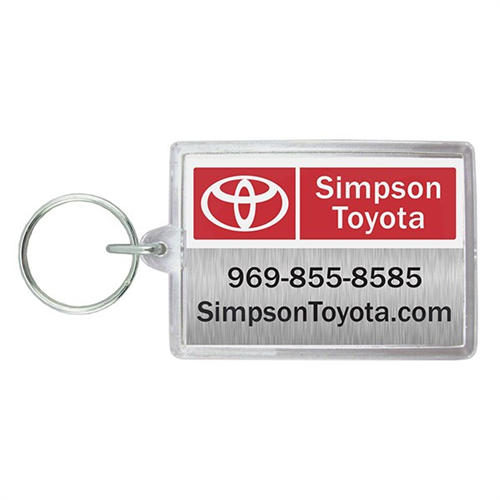 gemini Large Rectangle Acrylic Key Tag