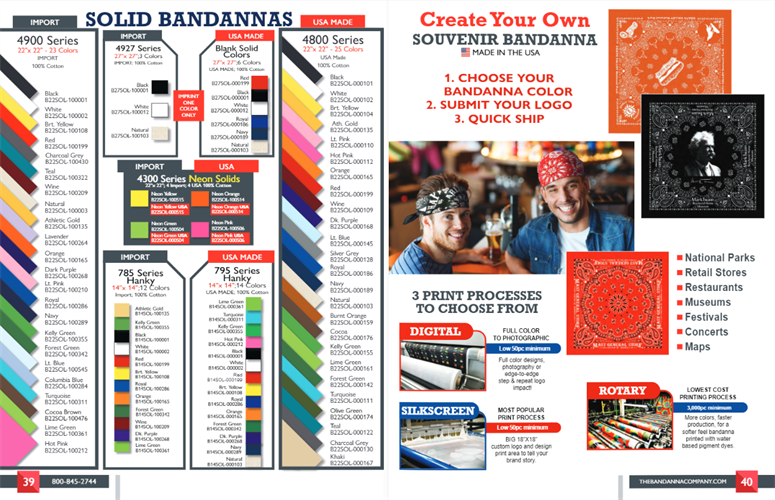 hav a hank SOLID BANDANNAS(4800 Series)