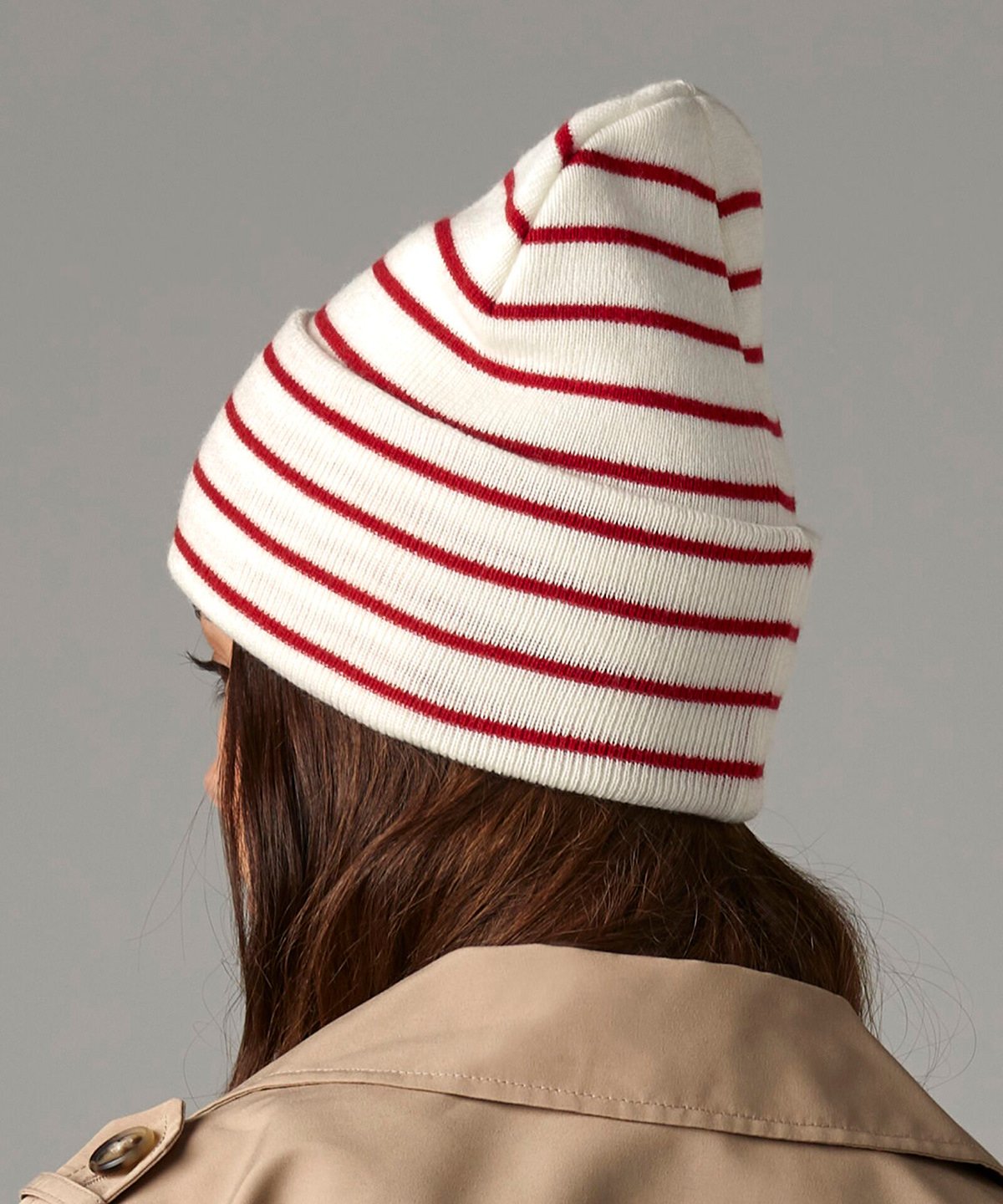 beechfield Original deep-cuffed striped beanie