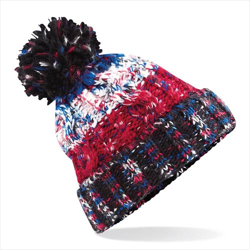 beechfield Corkscrew pom pom beanie