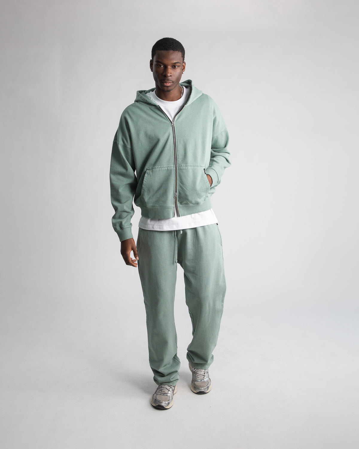 hours Drop Shoulder Zip Hoodie