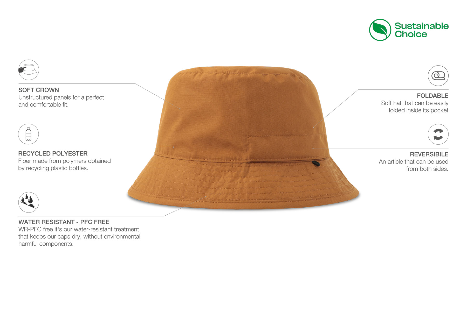 atlantis headwear BUCKET POCKET-S