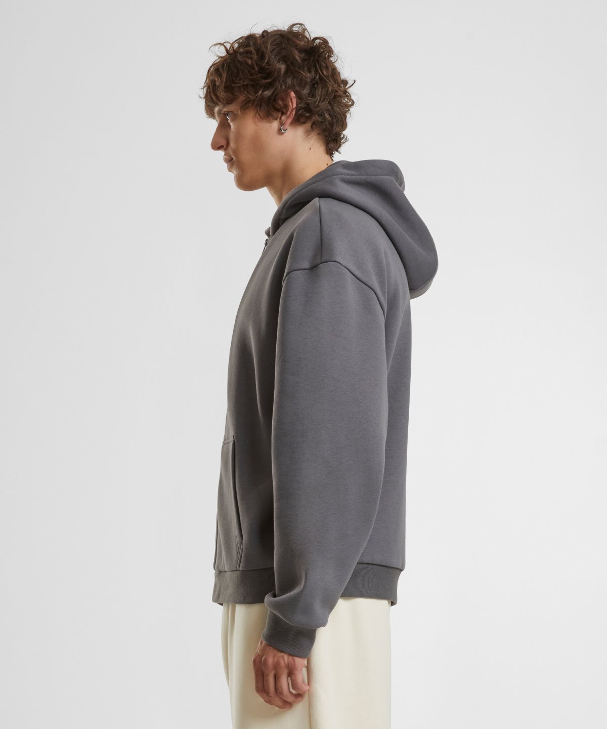 build your brand Fluffy zip hoodie