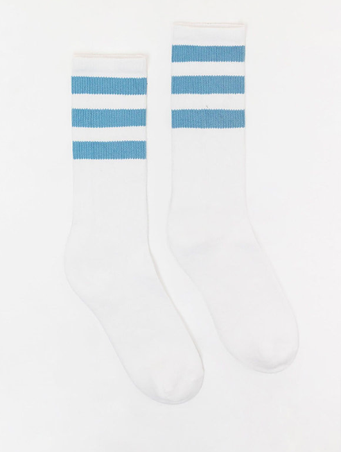 los angeles apparel Unisex 3-Stripe Calf Sock