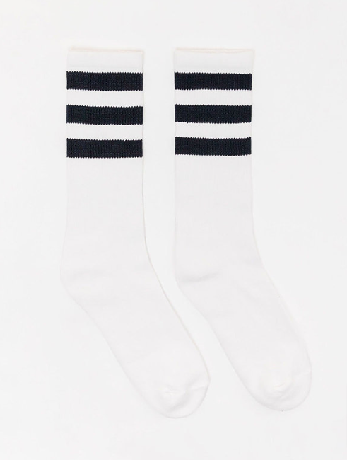 los angeles apparel Unisex 3-Stripe Calf Sock
