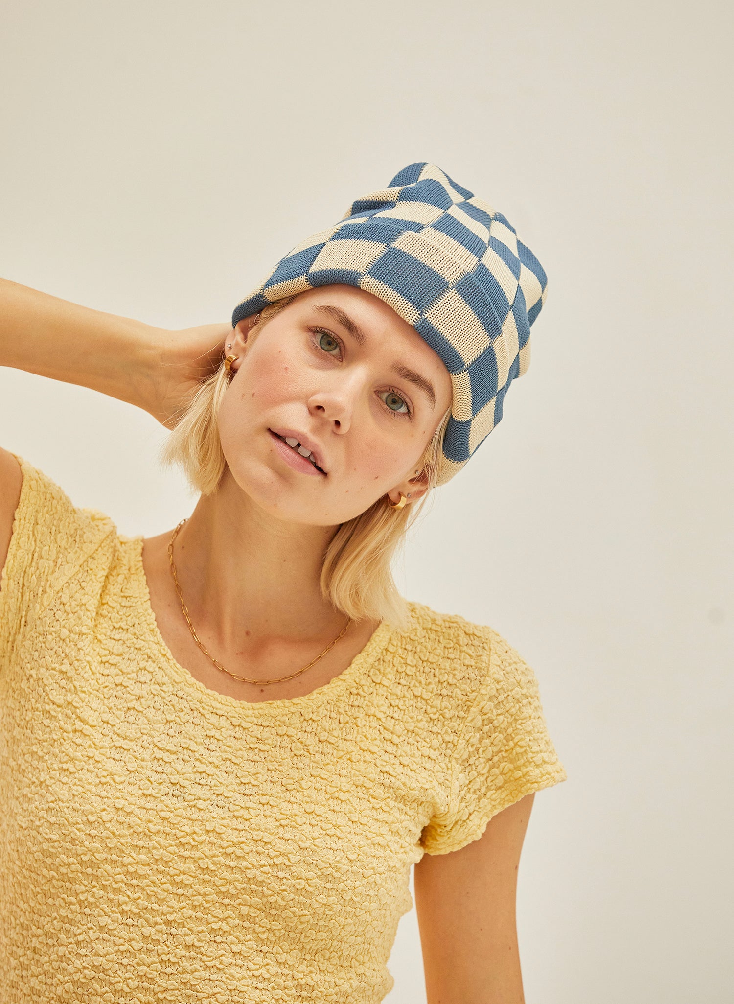 weld mfg Checkerboard Slacker Beanie