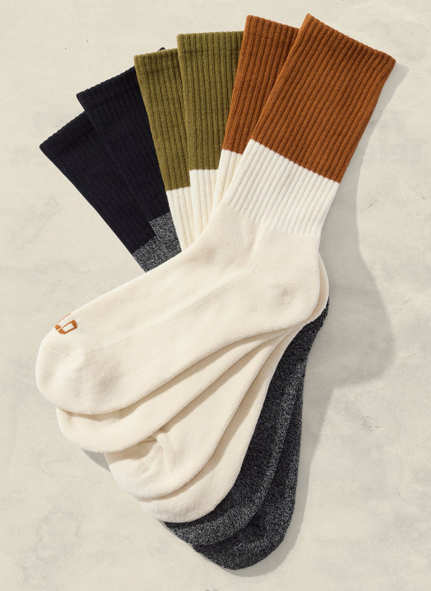 weld mfg Color Block Crew Socks