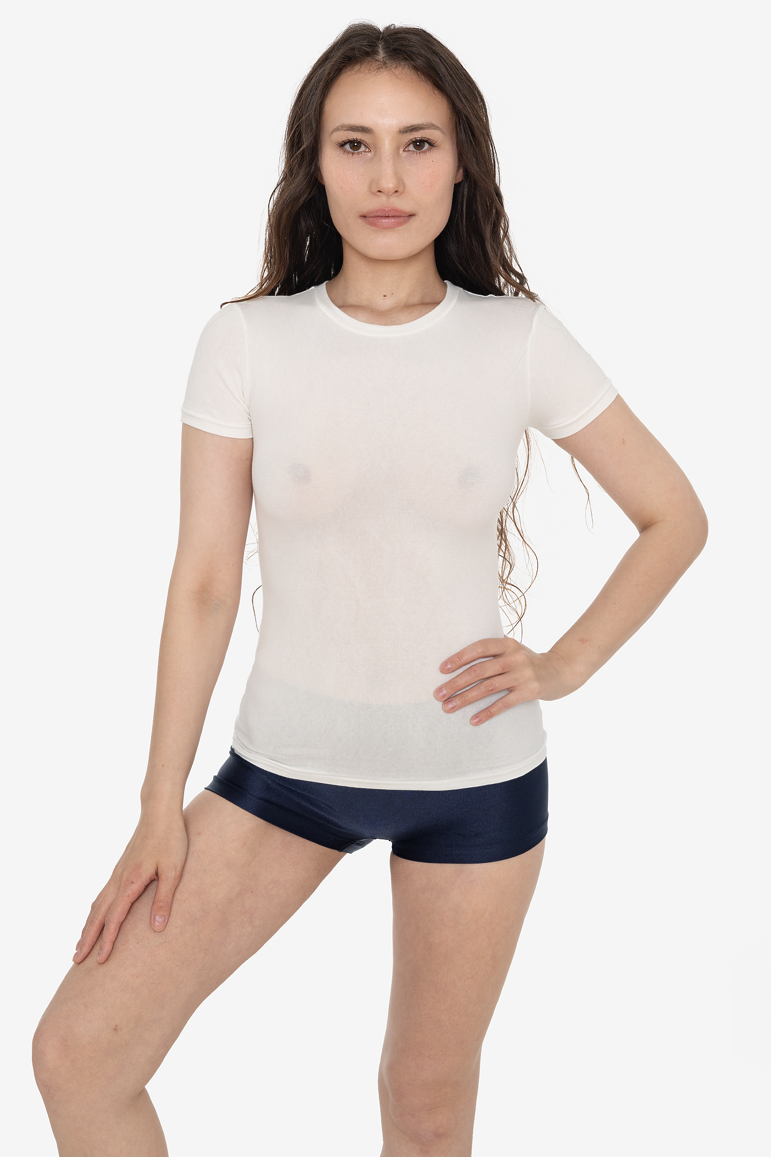 los angeles apparel Cheese Cloth Fitted Tee