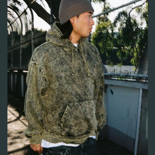 made blanks Acid Wash Park Hoodie