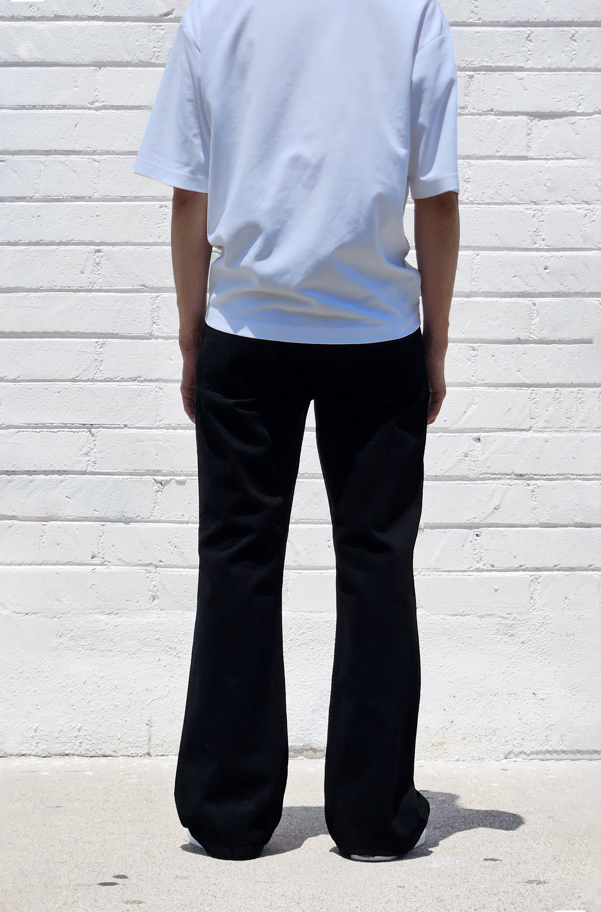 neo blue Flared Baggy - Black -