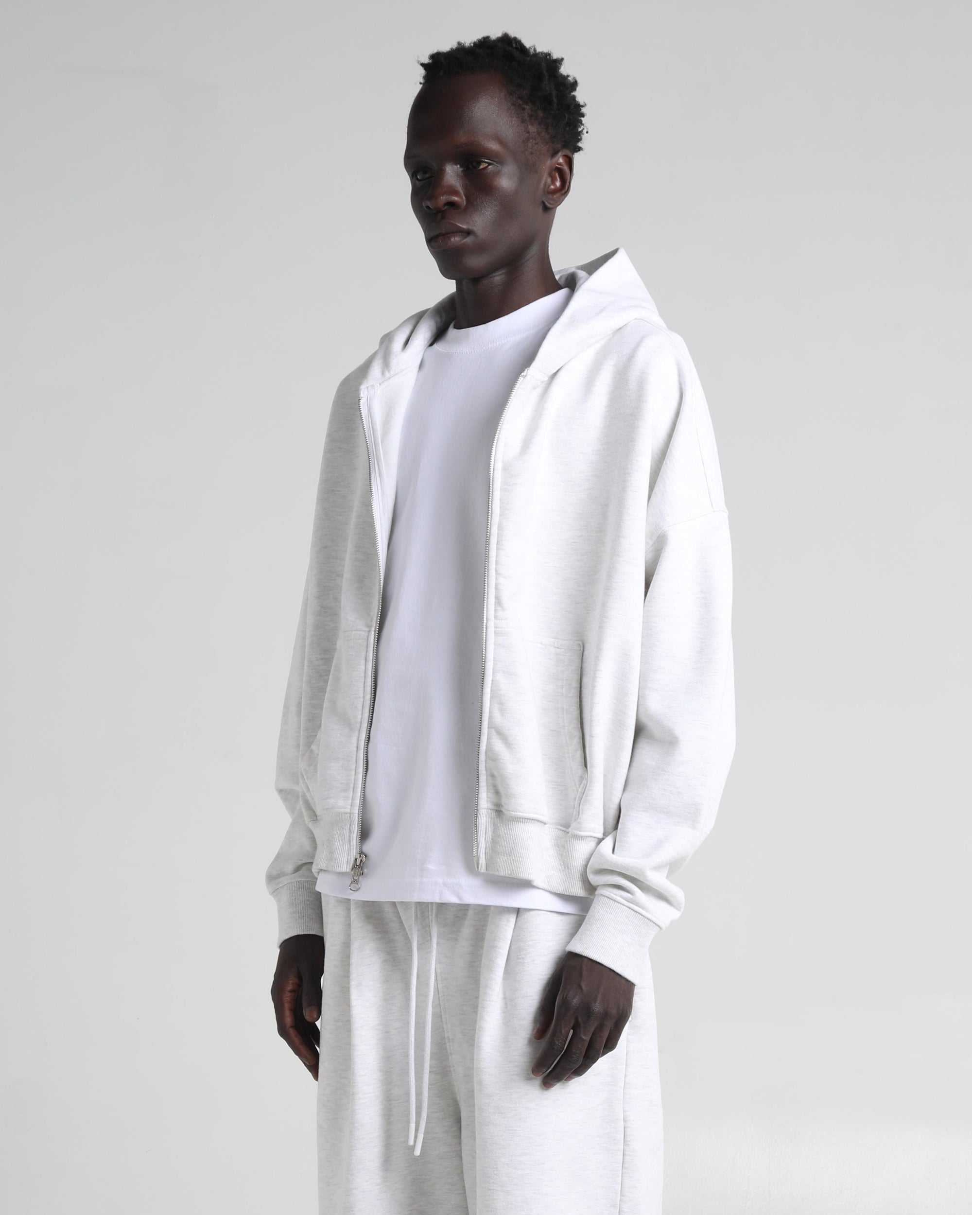 shaka wear Cropped Double Zip Hoodie