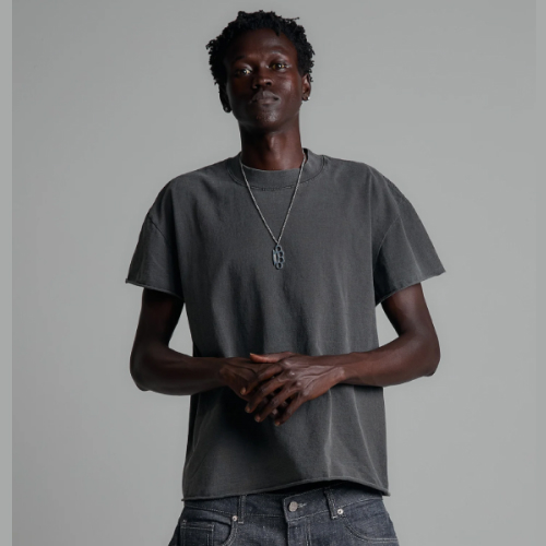 shaka wear 7.5oz Max Heavyweight Garment Dye Raw Hem Tee