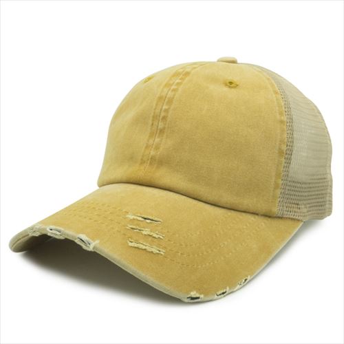 nissi cap Pigment Dye with Polyester Mesh Distressed Cap