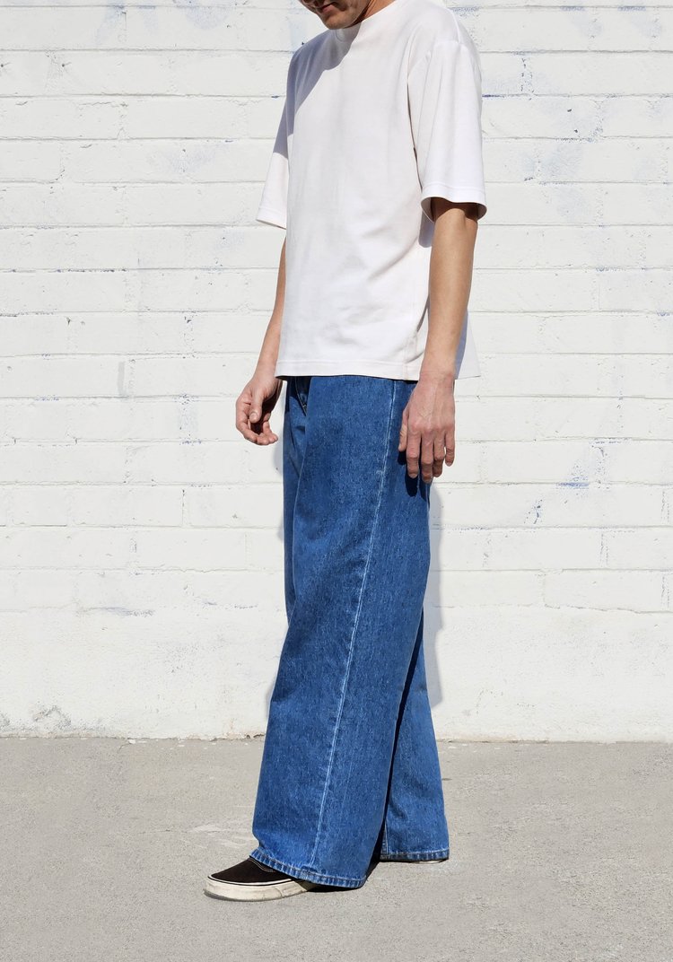 neo blue Medium Blue Super Baggy Jeans
