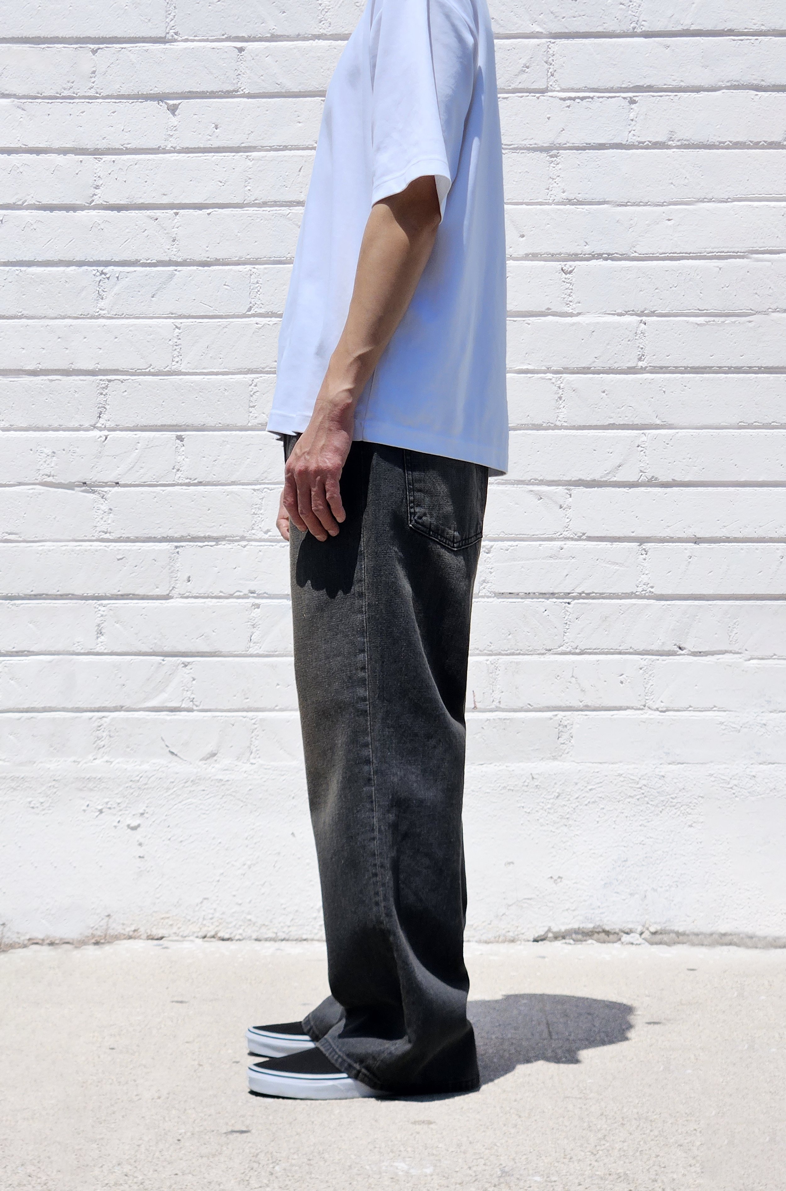 neo blue Tinted Charcoal Mud Wash Super Baggy Jeans