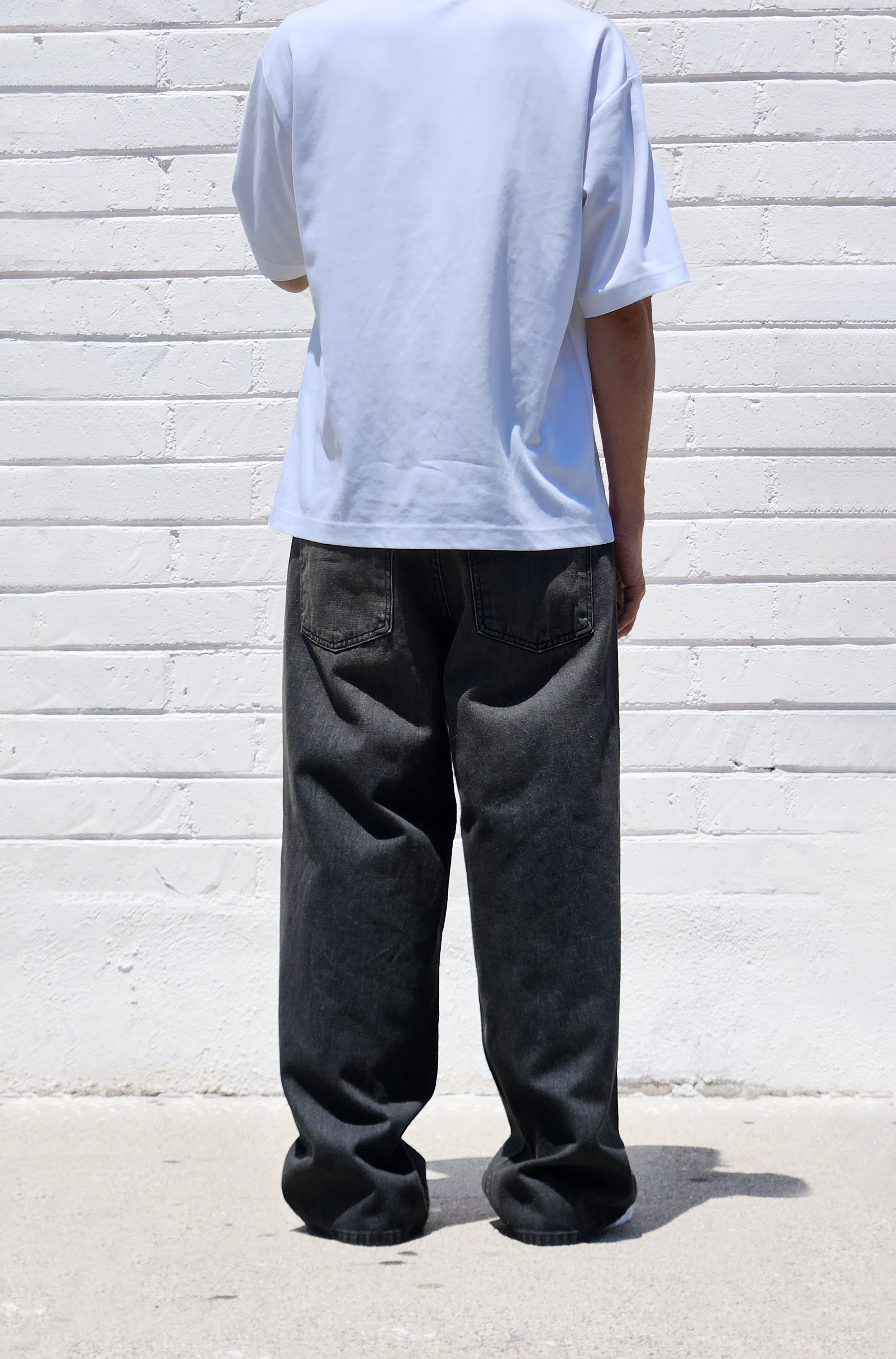 neo blue Tinted Charcoal Mud Wash Super Baggy Jeans