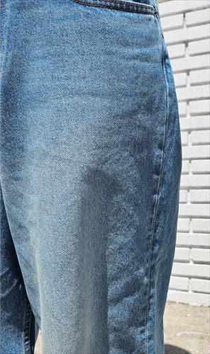 neo blue Tinted Fade Medium Blue Baggy Jeans