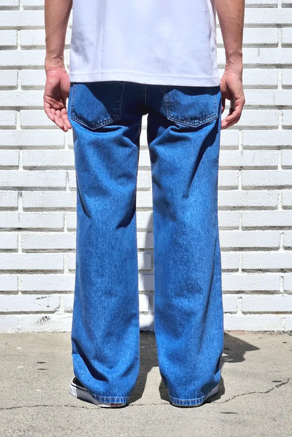 neo blue Medium Blue Baggy (vertical grain/slub)