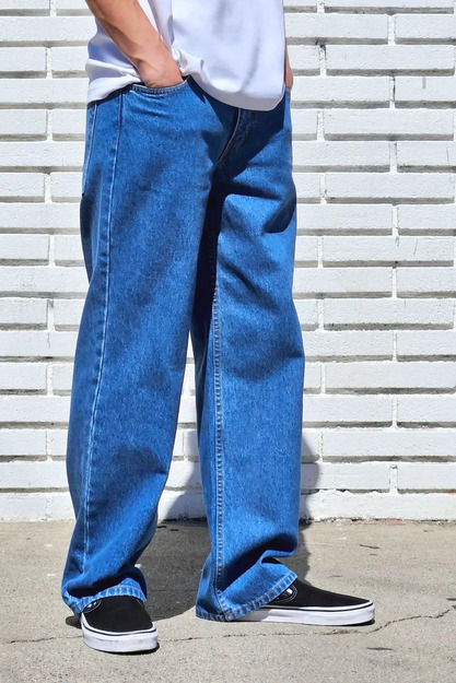 neo blue Medium Blue Baggy (vertical grain/slub)