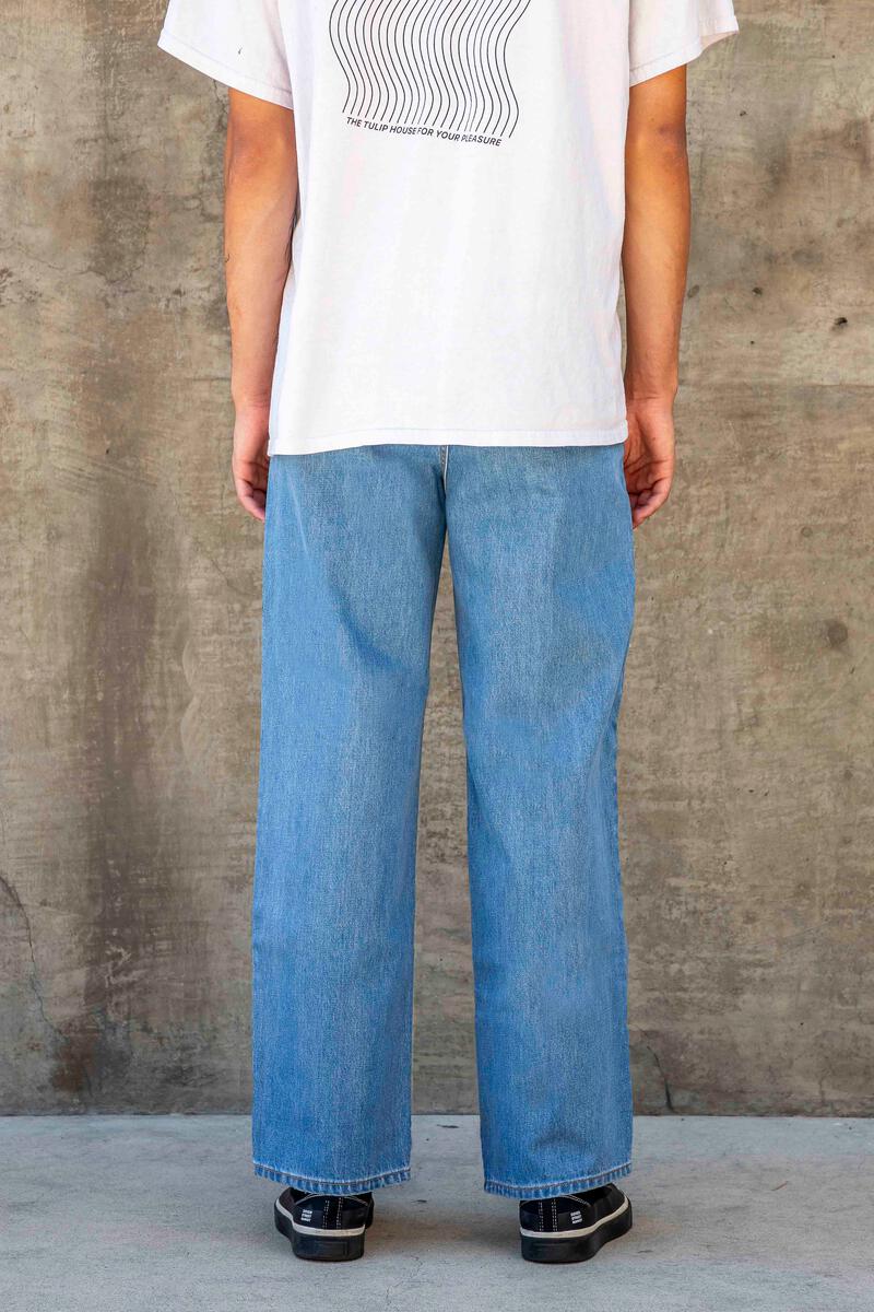 neo blue MEDIUM BLUE BAGGY JEANS