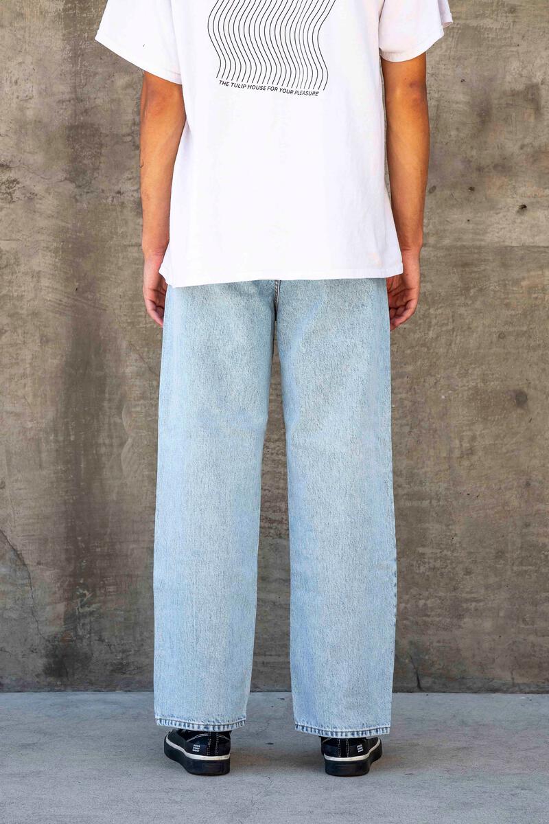 neo blue PASTEL BLUE BAGGY JEANS