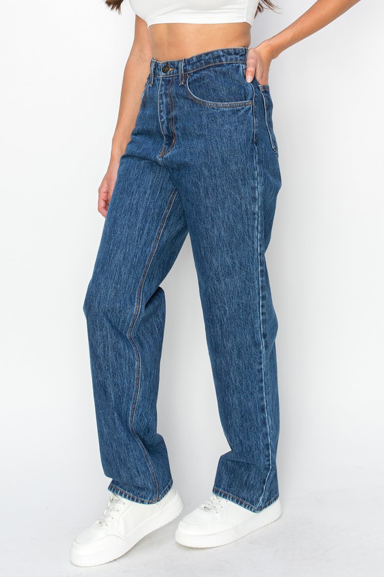 neo blue Stone Dark Blue Baggy Skate Jeans