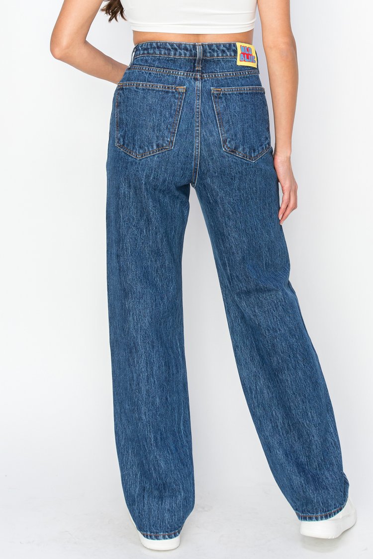 neo blue Stone Dark Blue Baggy Skate Jeans