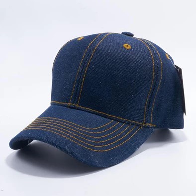 pitbull Hook and Loop Backstrap With Denim Curved Caps