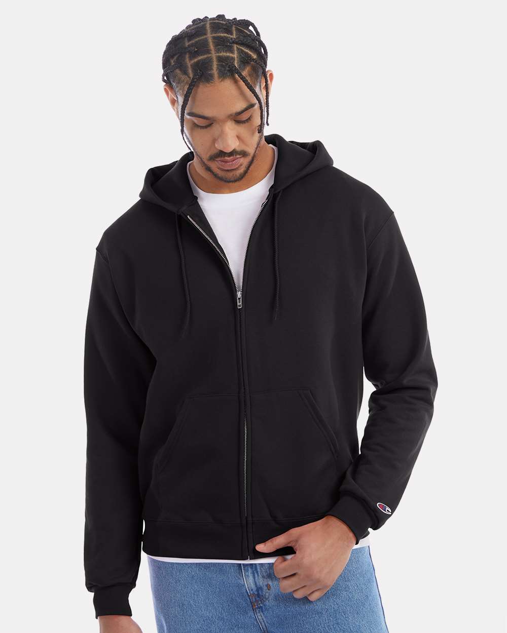 champion Adult 9 oz. Double Dry Eco Full-Zip Hood