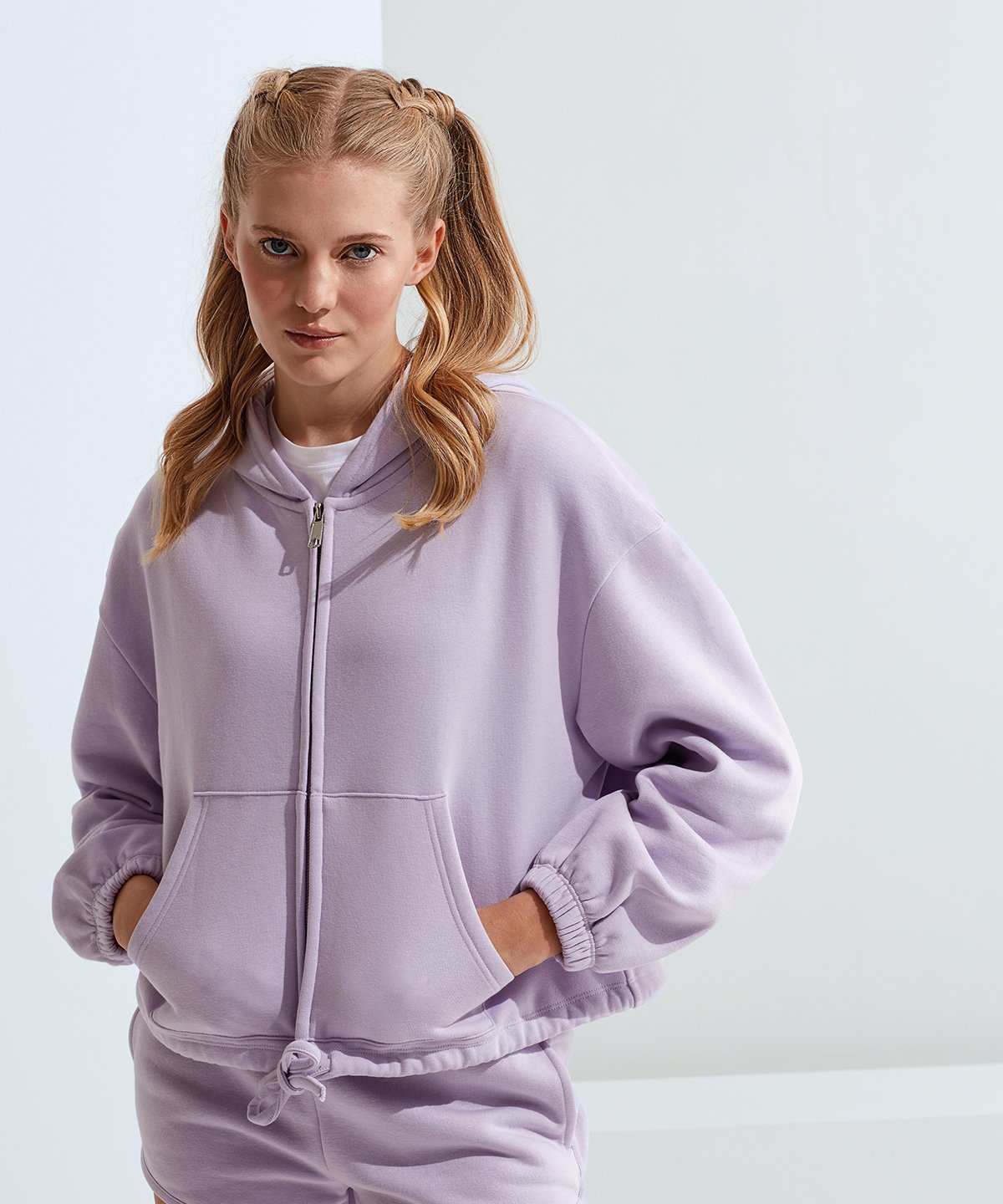 tridri Womens TriDri recycled drawstring full-zip hoodie