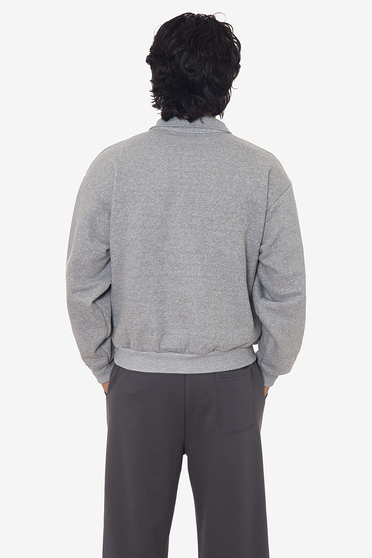 los angeles apparel Half Zip Collared Pullover