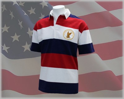 columbia knit Mns Patriotic Rugby Red White Navy