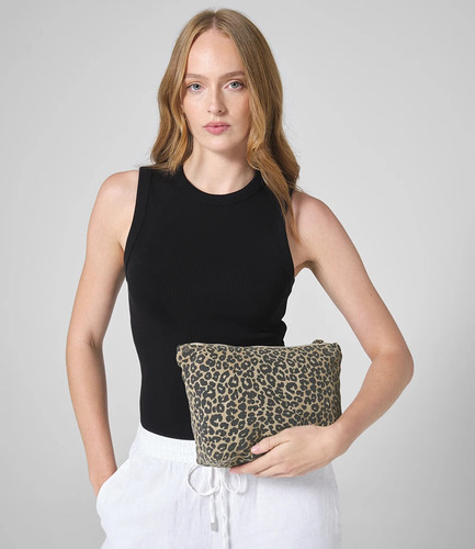 westford mill Leopard print canvas accessory bag