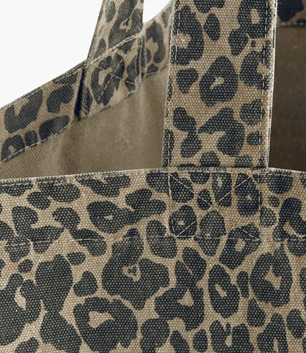 westford mill Leopard print canvas shopper