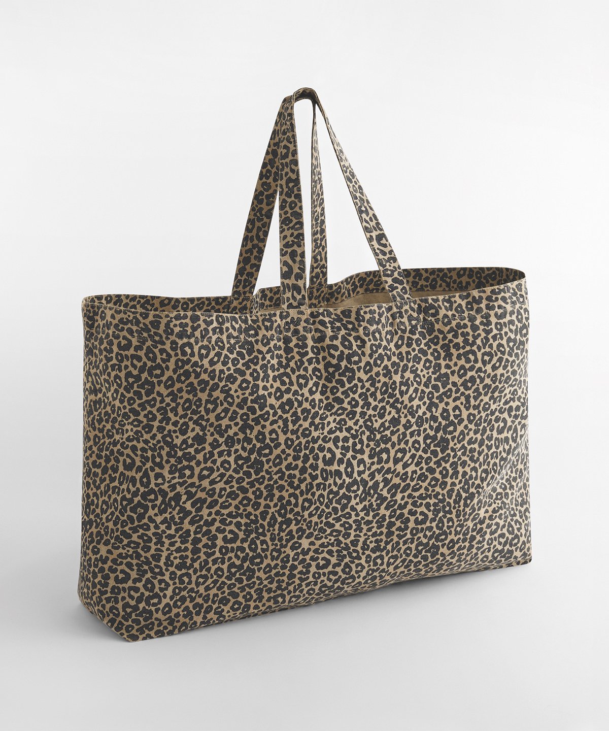 westford mill Leopard print canvas oversized tote bag