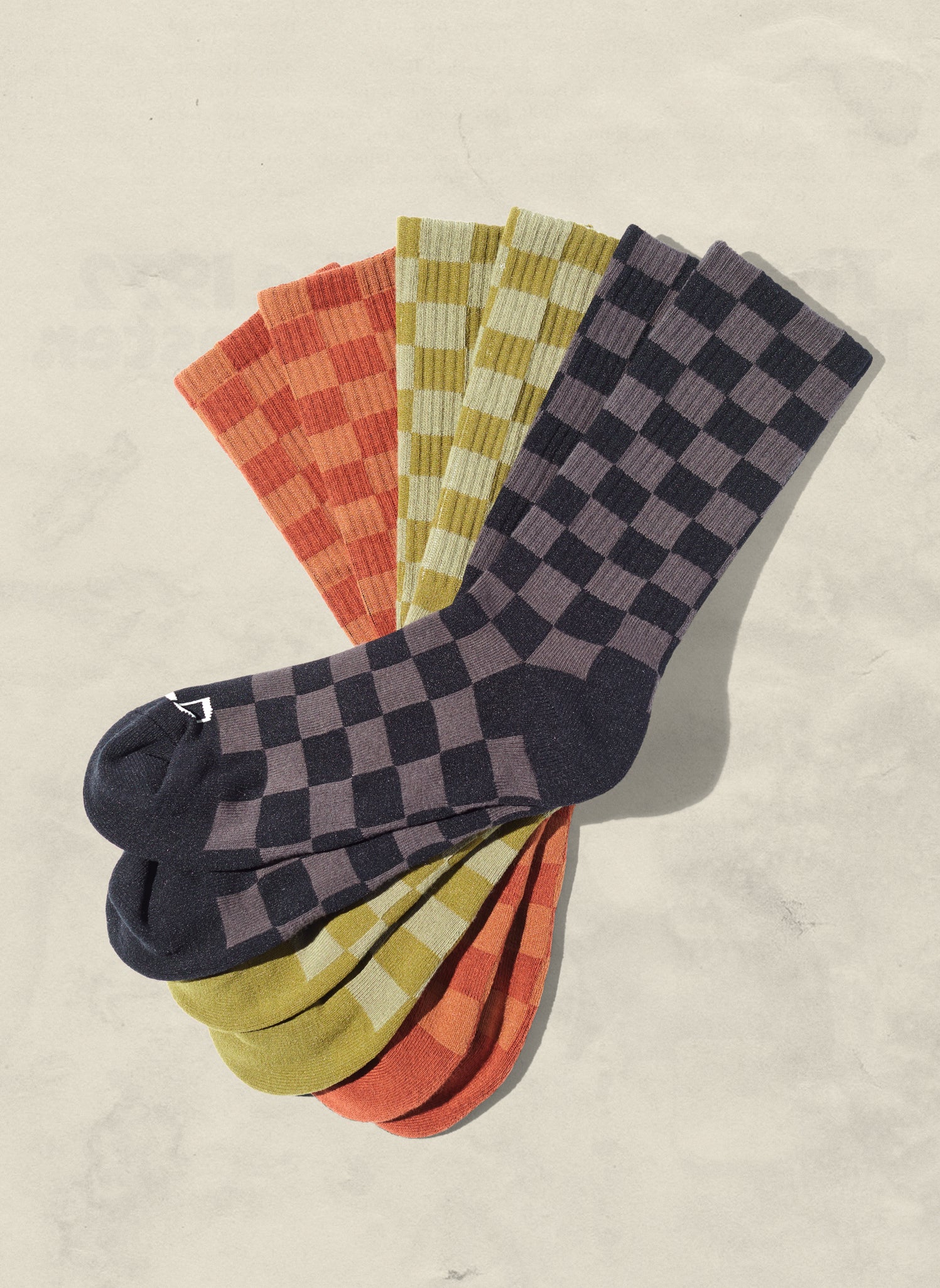 weld mfg Tonal Checkerboard Socks